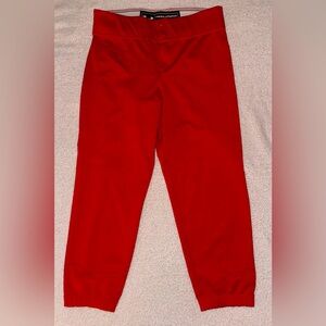 UA WOMEN'S UTILITY SOFTBALL 3/4 PANTS Size S bright red